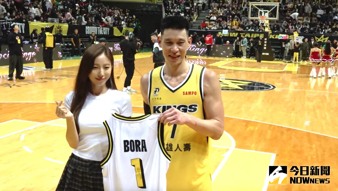▲韓國網紅金寶拉到場應援，林書豪狂轟44分大爆發！新北國王111:106成功擊敗富邦勇士。（圖／記者陳云茹攝）