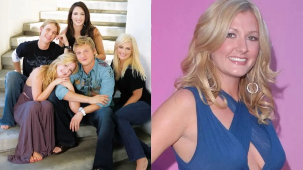 ▲「新好男孩」尼克（左圖中）親妹芭比珍（右圖）離世，留下8歲小女兒，母悲痛證實：「父親才剛走。」（圖／IMDb、芭比珍IG）