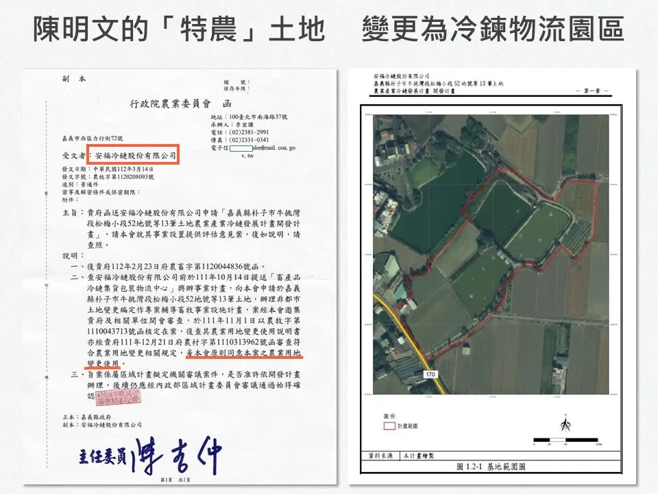 ▲黃國昌控綠委陳明文炒地。（圖／取自黃國昌臉書）