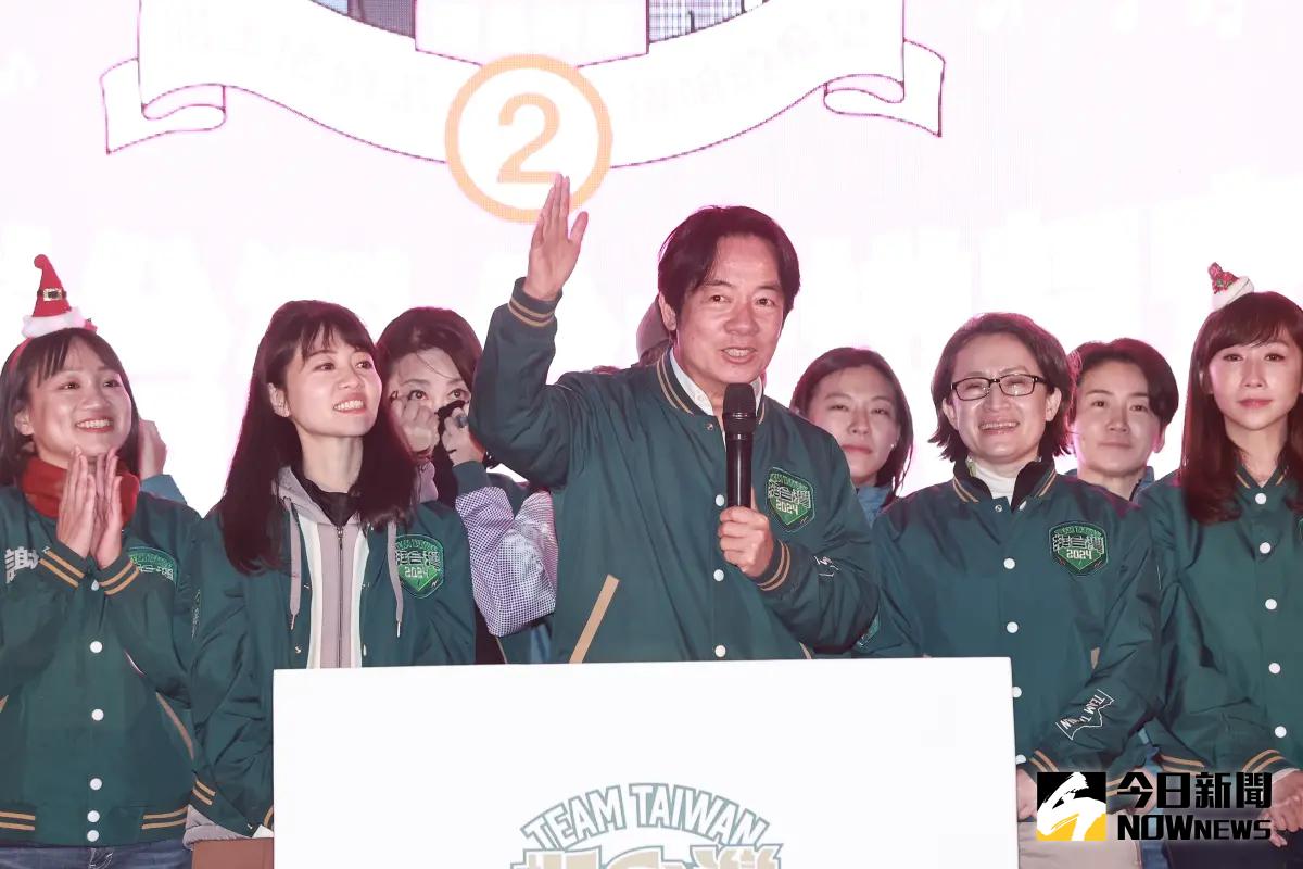 ▲民進黨總統參選人賴清德支持度持續領先對手。（圖／記者葉政勳攝 , 2023.12.24）