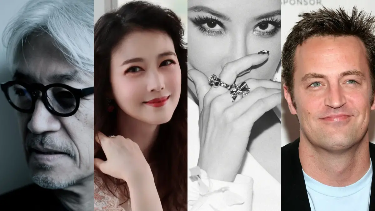 ▲坂本龍一（左圖起）、周海媚、李玟、馬修派瑞的人生舞台都在2023年謝幕。（圖／翻攝自坂本龍一IG、周海媚工作室微博、李玟臉書、美聯社）