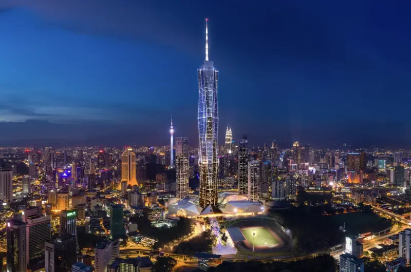 ▲馬來西亞默迪卡118摩天大樓(Merdeka 118 Tower)將成為世界第二高的建築。(圖/翻攝自Hypebeast)
