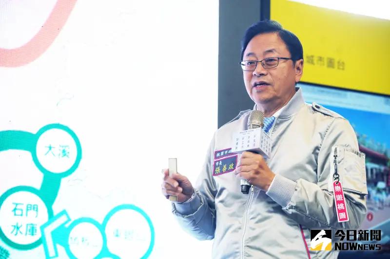 ▲張善政表示，就職一週年，市府團隊已完成超過150項大小政策，明年將啟動至少179項政策，相信市民朋友也會有相同的感受。（圖／記者李春台攝，2023.12.25）