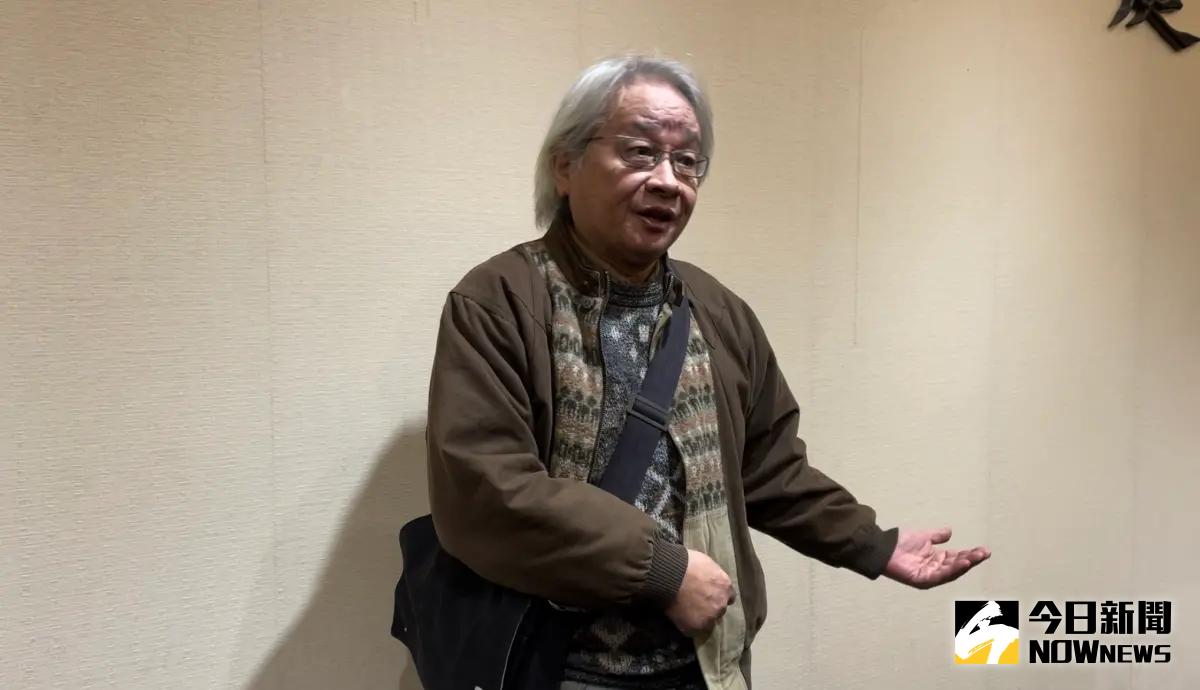 ▲作家馮光遠上午在憲法法庭旁聽（圖／記者潘千詩攝，2023.12.25）