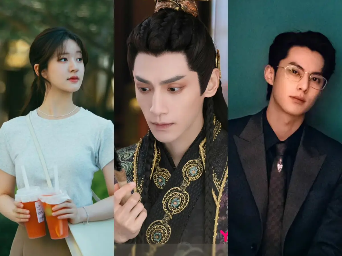 ▲2023十大陸劇出爐，趙露思（左起）《偷偷藏不住》、羅雲熙《長月燼明》、王鶴棣《以愛為營》包辦前三名。（圖／翻攝微博）