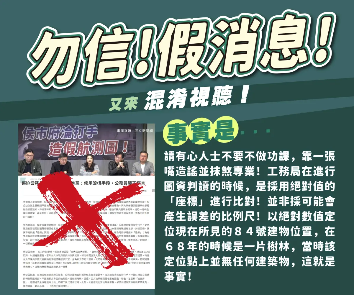 ▲新北市府以「絕對座標」比對賴清德萬里老家為「空地新增」，強調這就是事實。（圖 ／新北市政府提供）