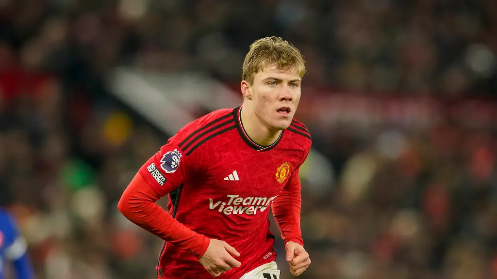 ▲曼聯連45場拆禮物日不敗！Hojlund致勝3:2大逆轉阿斯頓維拉。（圖／美聯社／達志影像）