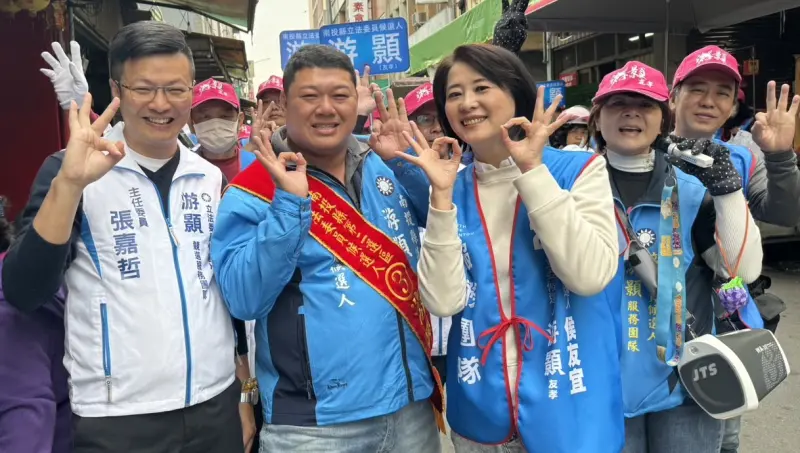 ▲立委王鴻薇今為同黨立委候選人游顥輔選，指出賴皮寮事件已讓民進黨元氣大傷。（圖／游顥競總提供，2023.12.27）