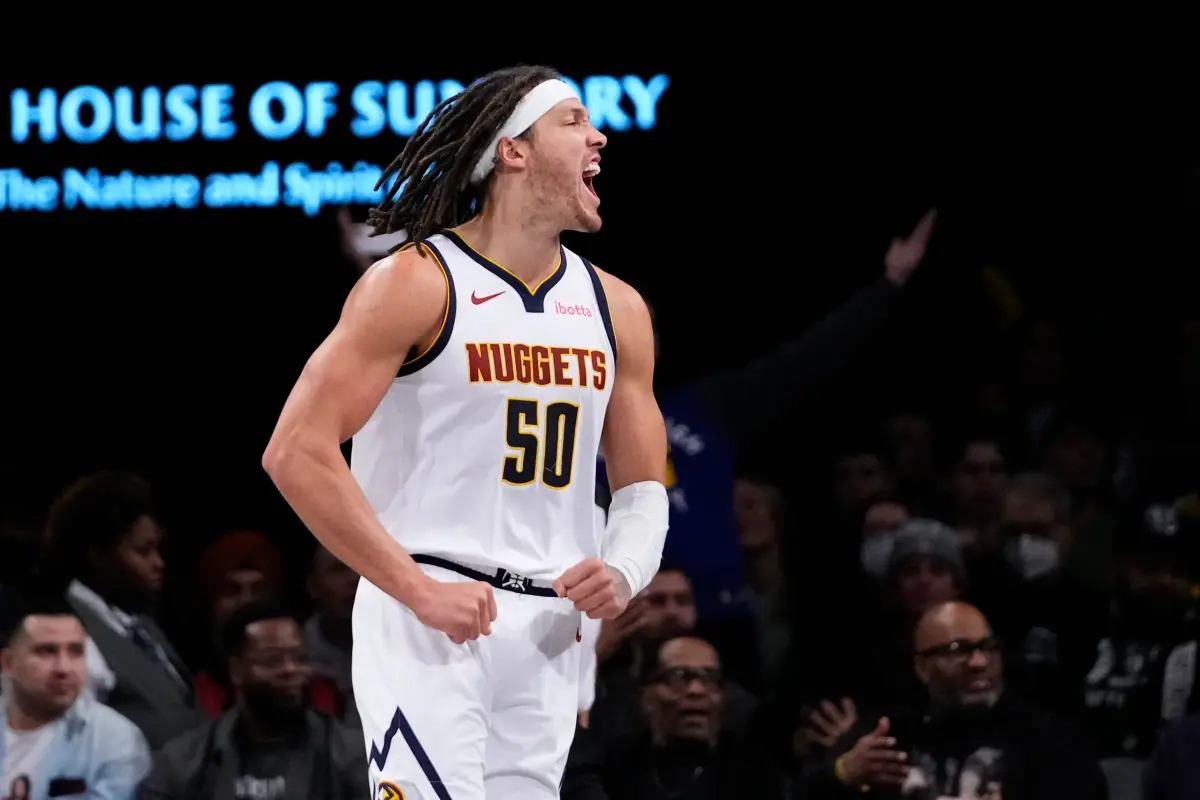 ▲丹佛金塊Aaron Gordon傳出被家中的狗咬傷縫了21針，即將在對黃蜂之戰復出。（圖／美聯社／達志影像）