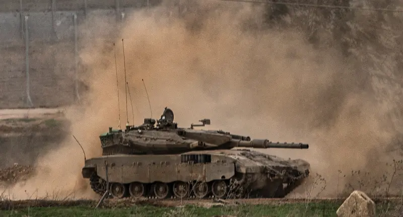 ▲以色列坦克進攻加薩地區。（圖／美聯社／達志影像）