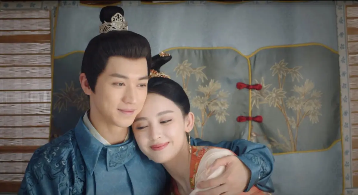 ▲《風起西州》古力娜扎（右）、許魏洲甜蜜戲滿滿，被稱讚是今年最好嗑CP。（圖／翻攝自MyVideo）