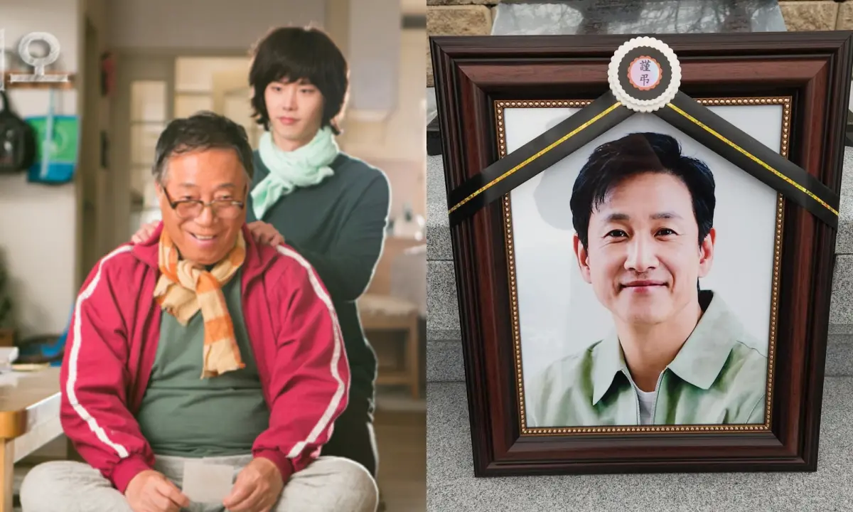 ▲邊希峰（左）今年9月因胰腺癌復發辭世，但大家只記得李善均的離去。（圖／翻攝SBS、鄭雨盛IG）
