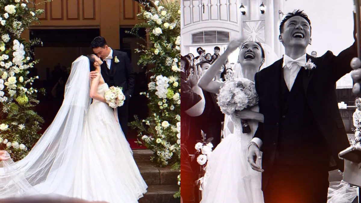 ▲男星曹晏豪（左圖右、右圖右）宣布與認識100天的女友結婚，並搶在年底前完成婚事，廣受大眾祝福。（圖／曹晏豪IG）