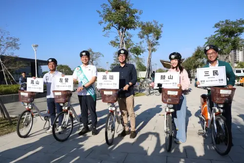 騎在自己爭取的綠園道 李昆澤等候選人覺得很有成就感