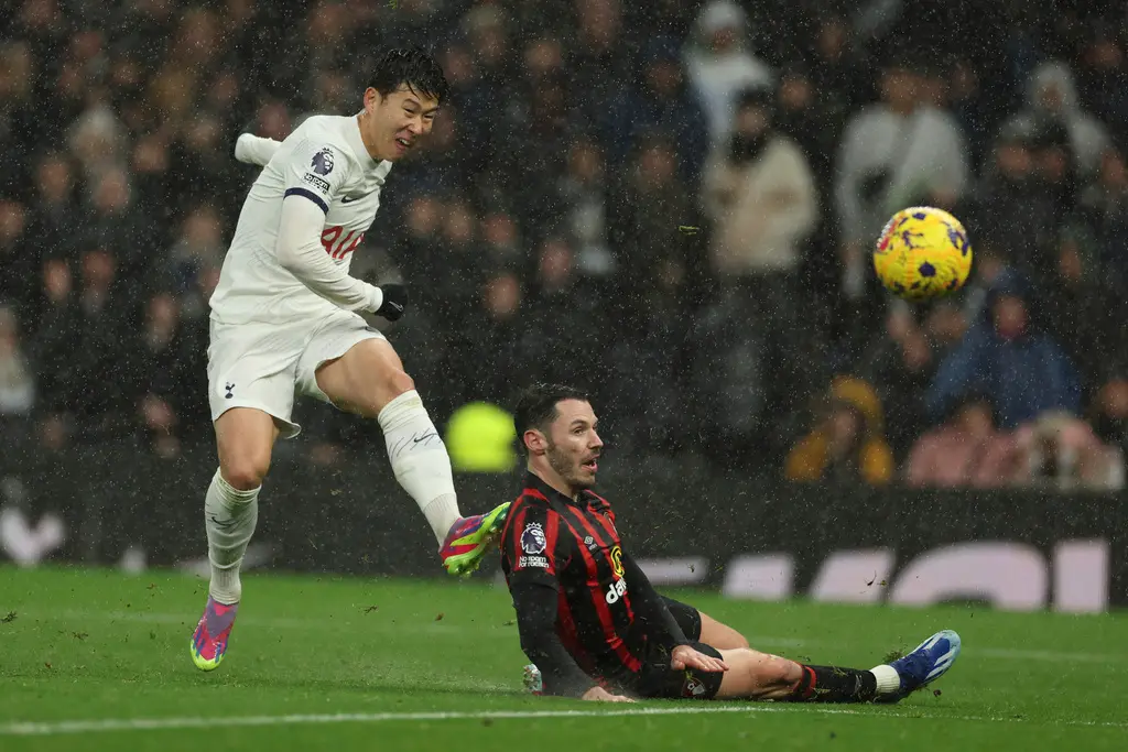 ▲英超托特納姆熱刺韓國球星孫興慜貢獻進球，率熱刺3：1擊敗伯恩茅斯終結收官戰不勝魔咒。（圖／美聯社／達志影像）