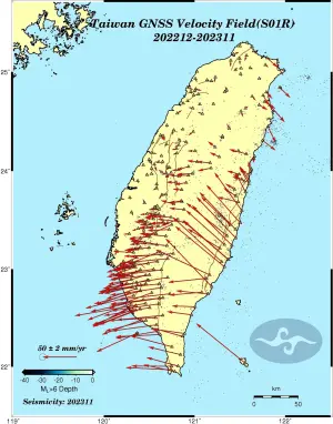 ▲台灣西部有不少正在活動的斷層，按照長期性週期，推估會有2至4次芮氏規模7以上地震在台灣西部出現。（圖／中央氣象署提供）