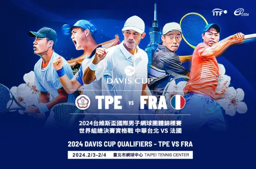台維斯盃網賽／台灣好手精銳盡出　首戰對決法國排名前百強將
