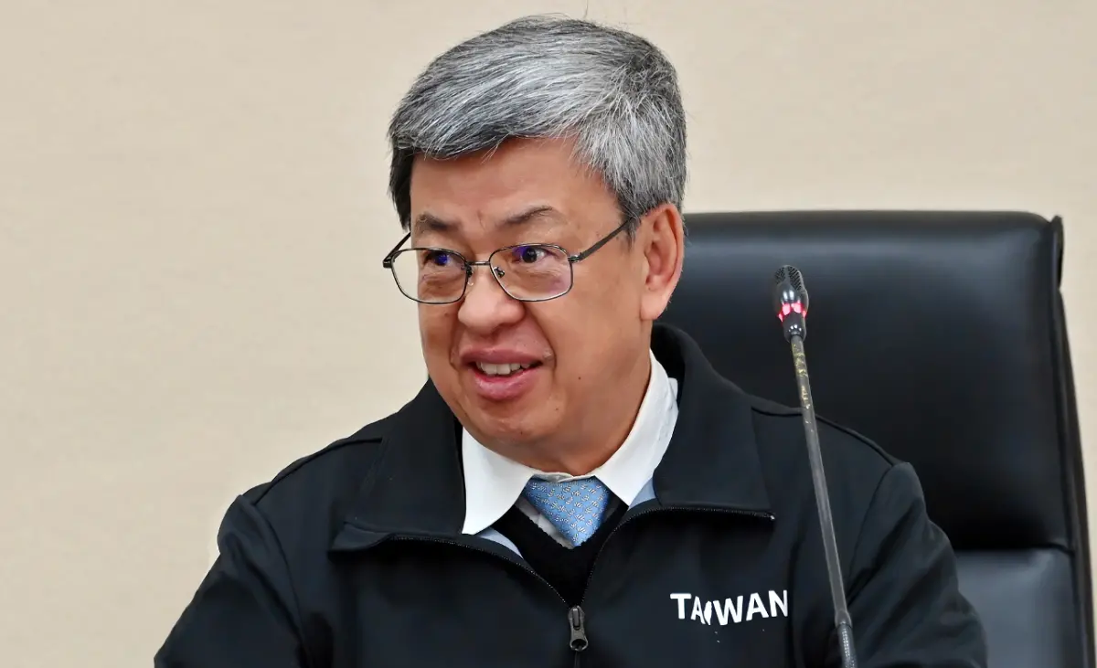 ▲陳建仁今在立法院說中國發射飛彈，引發爭議。(圖／行政院提供)