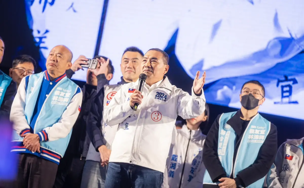 ▲侯友宜今晚在台南造勢。（圖／侯辦提供）