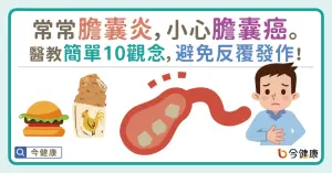 常常膽囊炎，小心膽囊癌。醫教簡單10觀念，避免反覆發作！
