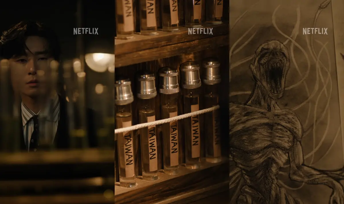 ▲《京城怪物》第2部正式上架，朴敘俊、韓韶禧合體拍新宣傳片，結局揭曉「納人」卻出現台灣網紅關關（關韶文），整個大歪樓。（圖／Netflix IG）