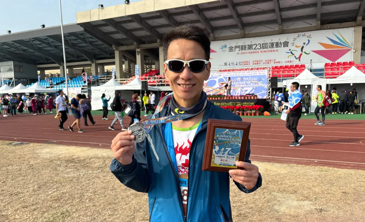 ▲金門馬拉松難度五顆星，熱愛路跑的體育主播田鴻魁推薦跑友挑戰。（圖／記者路皓惟攝）
