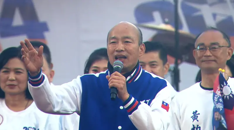 ▲前高雄市長韓國瑜喊話，要高雄鄉親把選票爆炸出去。（圖／侯辦提供）