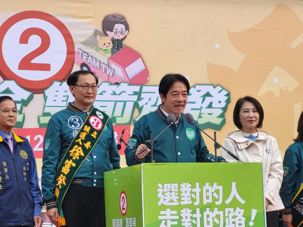 ▲賴清德表示，徐縣長的經歷正足以證明，民進黨執政是不分黨派建設各個城市。（圖／記者陳佩君攝，2023.01.08）