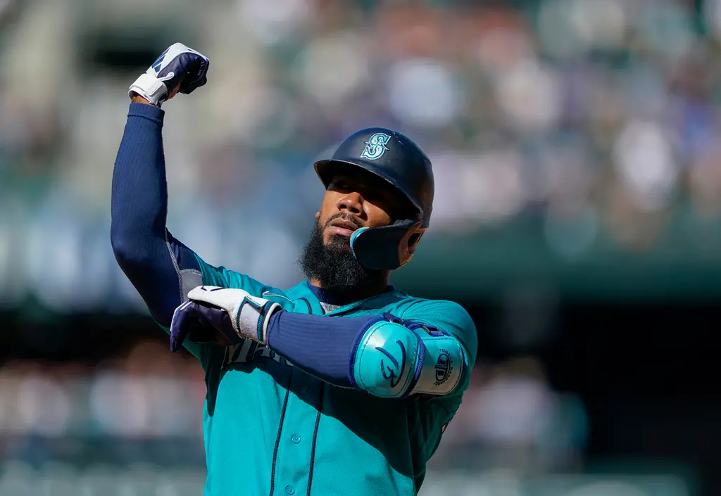 ▲前水手隊明星外野手Teoscar Hernández轉戰洛杉磯道奇。（圖／美聯社／達志影像）