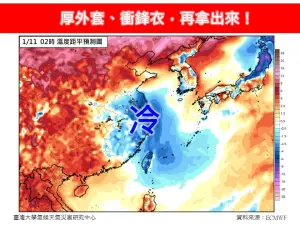 ▲週三冷空氣南下，北台灣開始轉冷，週四早晚及週五清晨是最冷的時刻，民眾要特別注意。（圖/林老師氣象站）
