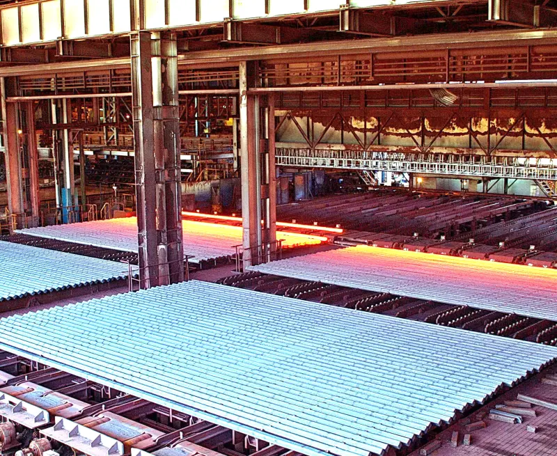 ▲中鋼公司小鋼胚工場加熱爐開發成功一鍵降溫新功能。(圖／中鋼公司提供)
