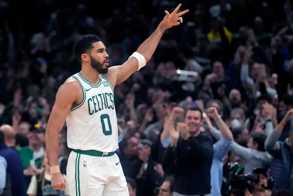 NBA奪冠最熱門球隊出爐，塞爾提克機率高達40.9%。（圖／美聯社／達志影像）