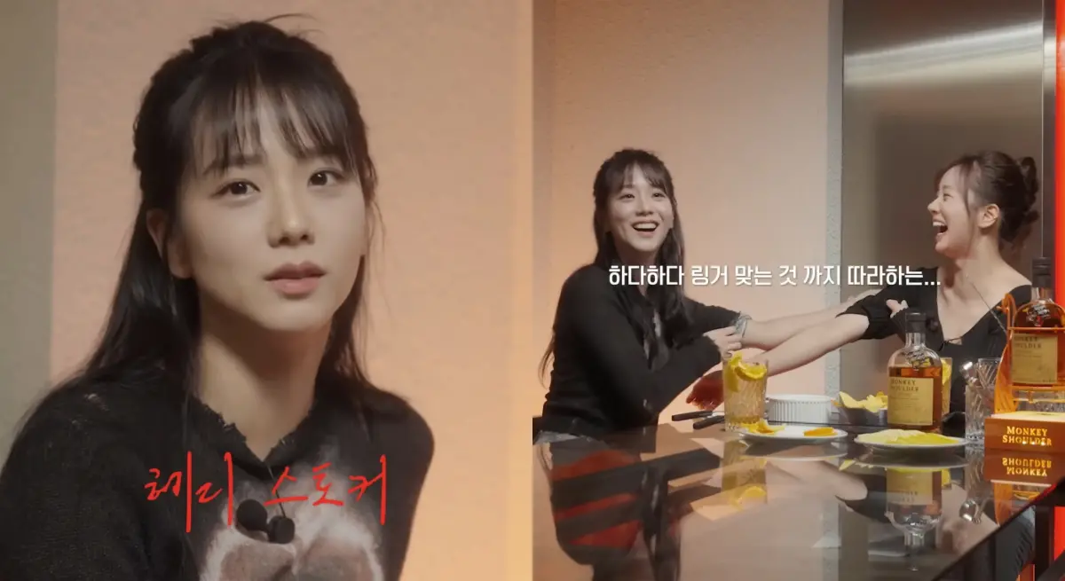 ▲BLACKPINK成員Jisoo（左）跟惠利同時生病打點滴，Jisoo搞笑自稱是惠利的跟蹤狂。（圖／혜리YouTube）