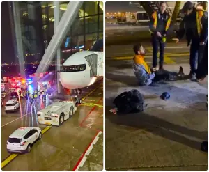 乘客突開機艙門摔出飛機!又是波音飛機出事 加航班機延誤6小時