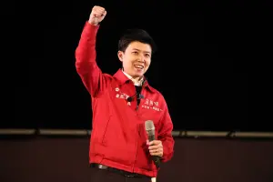 ▲苗博雅出席晚間造勢活動。( ▲苗博雅出席晚間造勢活動。(圖/陳明中攝,2023.1.11)