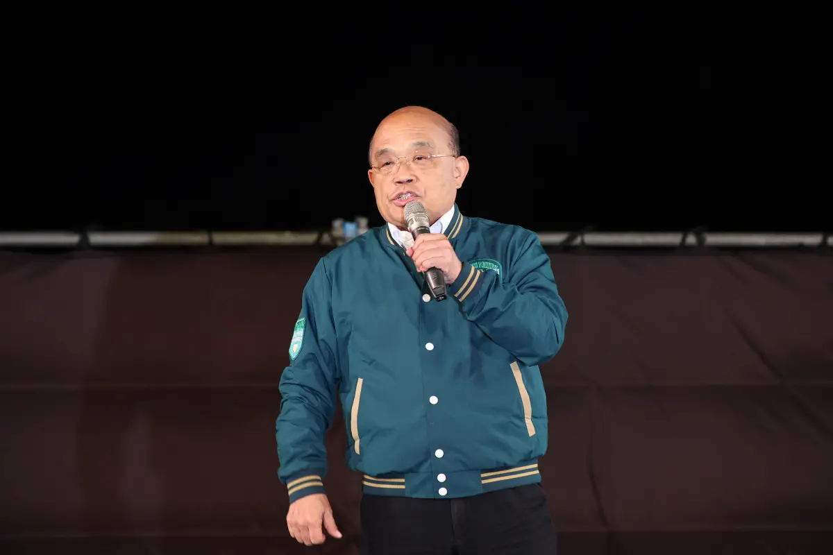 ▲蘇貞昌晚間出席凱道造勢活動。（圖／陳明中攝，2023.1.11）