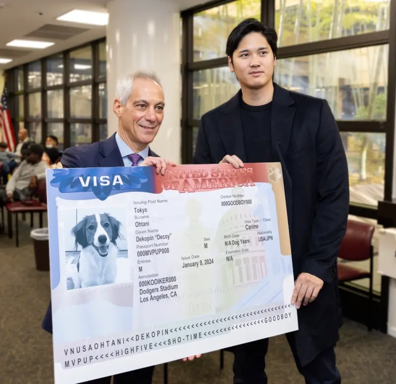 ▲大谷翔平為了愛犬回到日本辦理相關簽證，護照藏有玄機。（圖／大谷翔平IG)