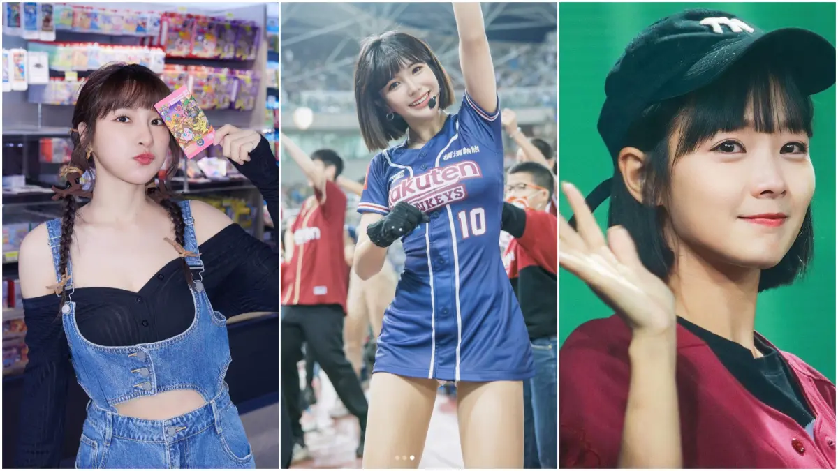 ▲峮峮（左圖起）、壯壯、籃籃3位啦啦隊女神發展都不同，其中籃籃是全球第一位在中華職棒、韓國職棒、美國大聯盟都擔任過開球嘉賓的藝人。（圖／翻攝峮峮IG、壯壯IG、籃籃IG）