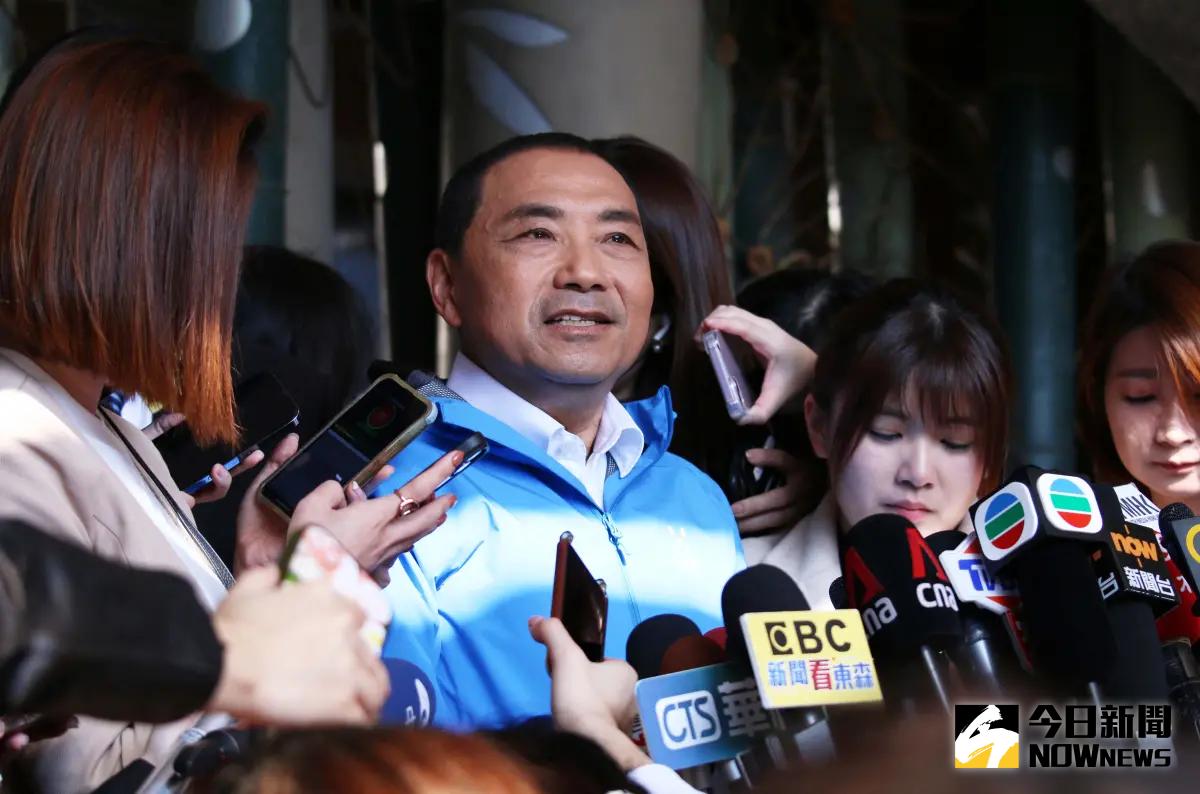 ▲國民黨總統候選人侯友宜得票率位居第二。（圖／記者朱永強攝）