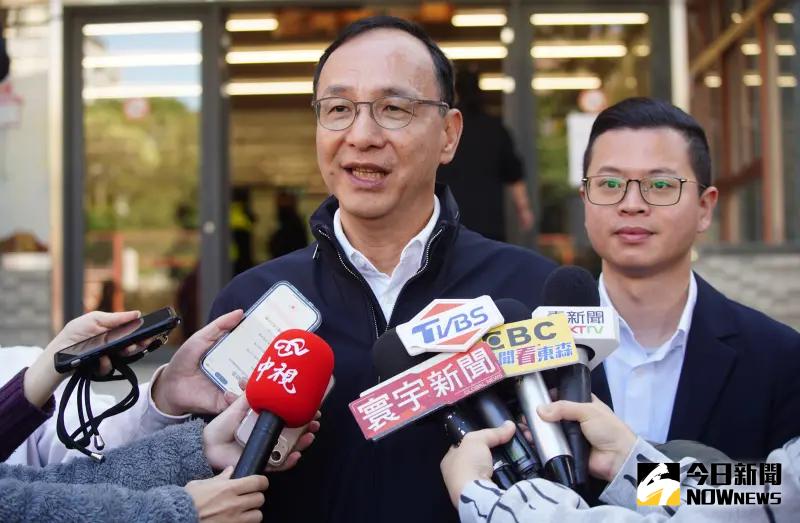 ▲朱立倫說，每次都回到家鄉投票感到非常高興，他並表示，很多都是鄰居，小時候的同學、朋友，回來也是跟大家敘敘舊。（圖／記者李春台攝，2024.01.13）