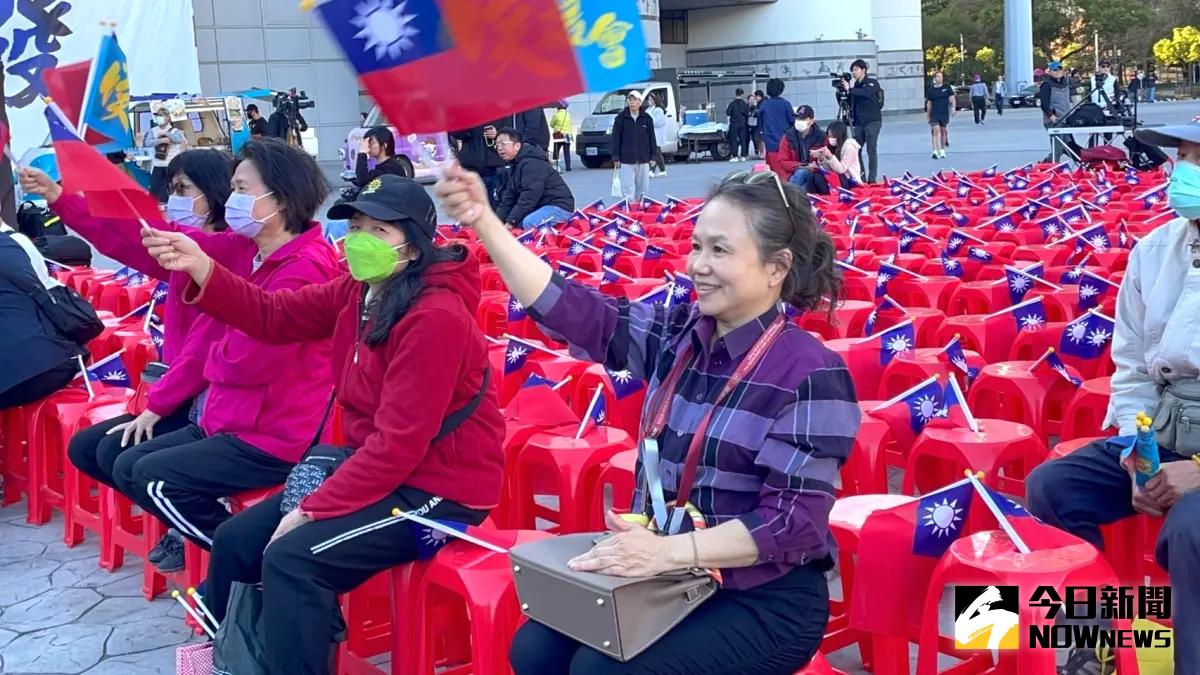 ▲國民黨總統候選人侯友宜競選總部現場雖空位眾多，但羅小姐堅信侯康配一定能勝選。（圖／記者林志怡攝，2024.01.13）