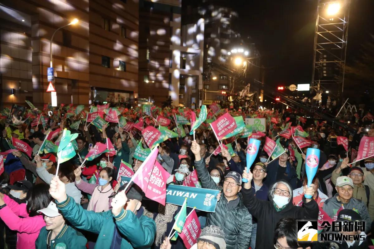 ▲2024總統立委大選今（13）日順利圓滿落幕，民進黨在政黨票以及總統選票都是得票數最高。（圖／記者康仲誠攝，2024.01.13）
