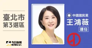台北市立委當選人／第3選區王鴻薇　票數10萬5050、得票率52.52%
