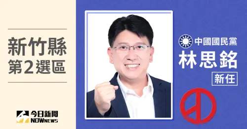 ▲第11屆立法委員選舉選情激烈，新竹縣第2選區國民黨候選人林思銘票數突破5萬票，自行宣布當選，成功連任、續進國會。（圖／NOWnews社群中心製圖）