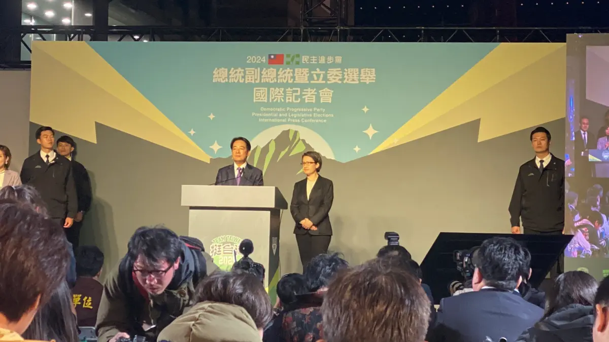 ▲面對將來國會朝小野大，賴清德表示台灣必須走向溝通、協商、參與、合作政治。（圖／記者陳威叡攝，2024.01.13）