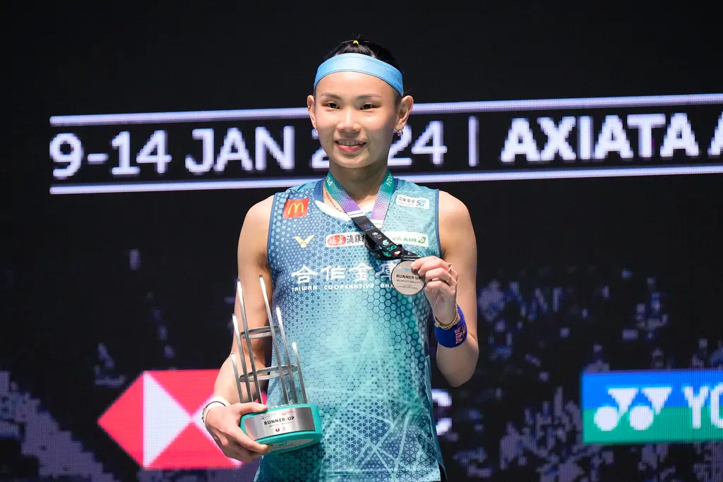 ▲台灣羽球名將戴資穎是僅次於馬來西亞傳奇球星「拿督」李宗偉、第2位在超級系列賽（SS）、黃金大獎賽（GPG）或世界巡迴賽（WT）曾50次打進決賽的選手。（圖／美聯社／達志影像）