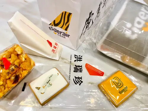 ▲台灣虎航將供應洪瑞珍三明治作為機上餐點。（圖／記者蕭涵云攝）