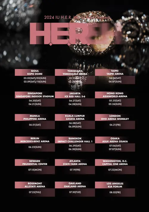 ▲▼IU啟動全新世界巡演「2024 IU H.E.R. World Tour Concert」。(圖/翻攝自IU臉書) ▲▼IU啟動全新世界巡演「2024 IU H.E.R. World Tour Concert」。(圖/翻攝自IU臉書)