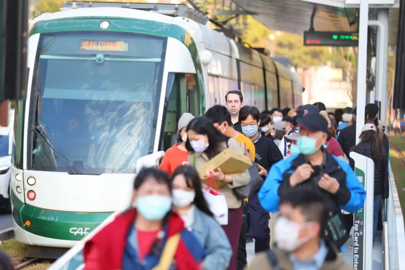 ▲高雄輕軌大順路段自通車以來，新路段的平均各站運量為四個象限當中的最高。（圖／高捷公司提供）