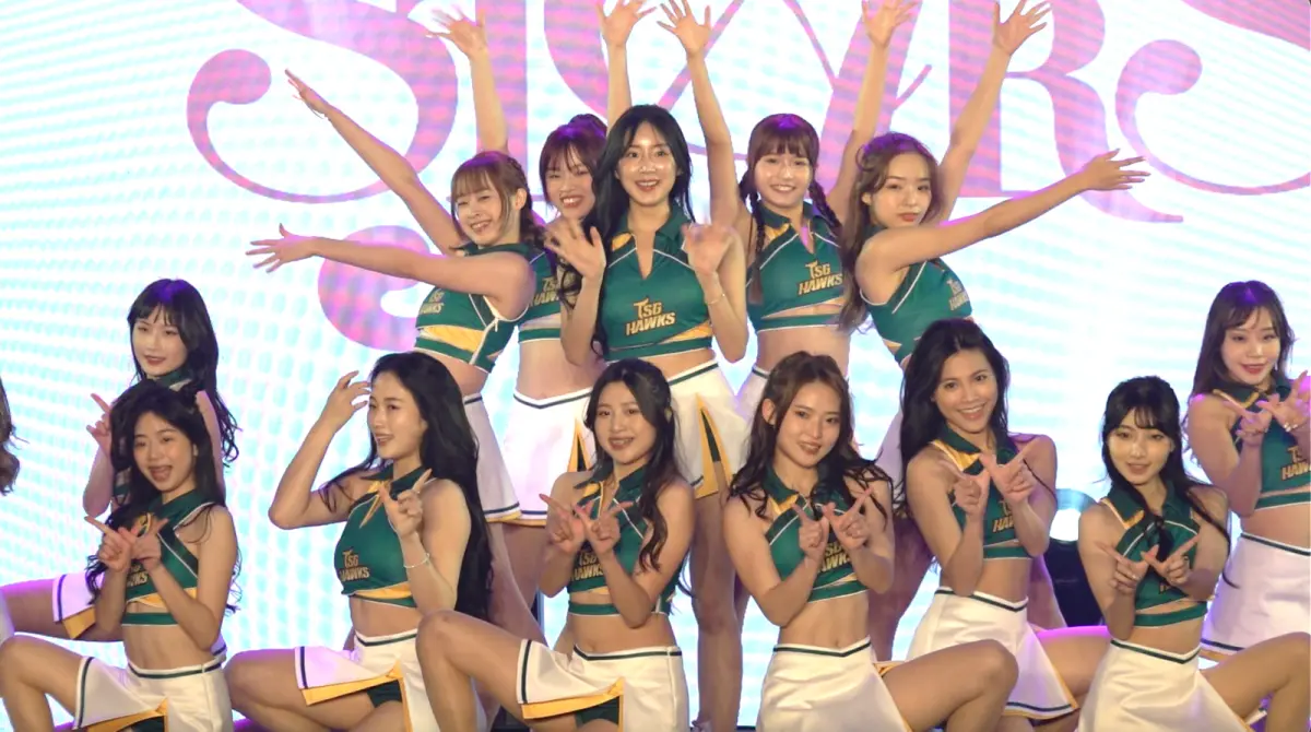 ▲安芝儇領銜登台熱舞！Wing Stars台鋼雄鷹成軍記者會大秀舞姿。（圖／陳云茹攝）